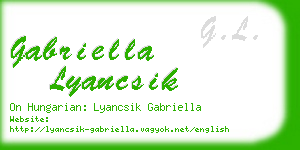 gabriella lyancsik business card